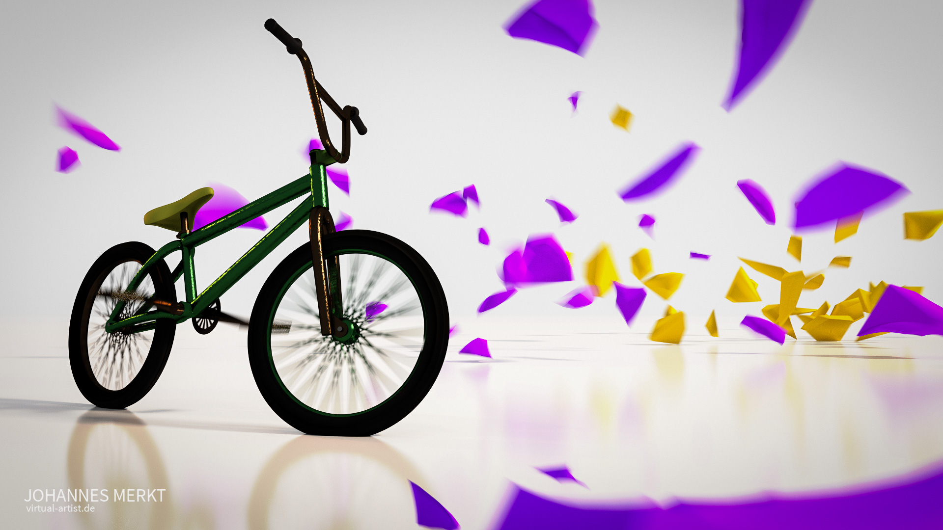 Bmx bike in abstract world